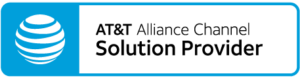Official badge of an AT&T Alliance Channel Solution Provider.