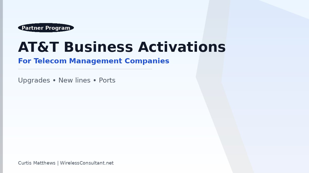AT&T Business Activations for Telecom Management | Curtis Matthews