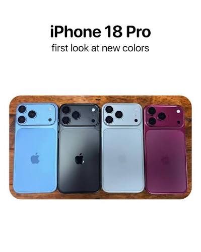 Apple iPhone 18 Pro and iPhone 18 Pro Max in current colors